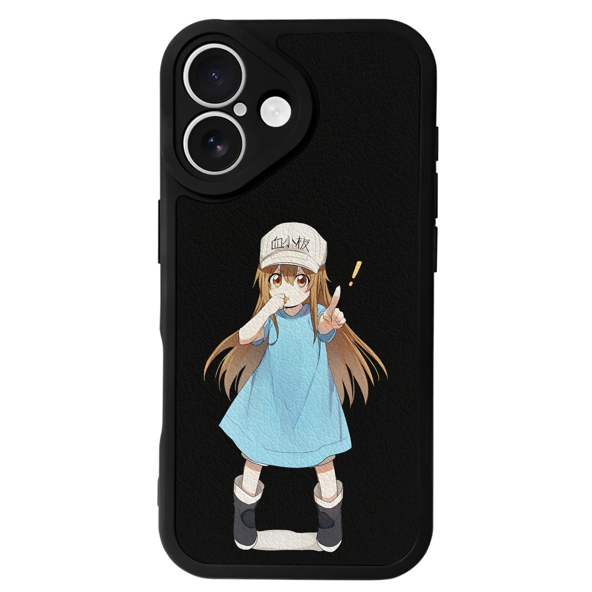 はたらく細胞 グッズ,血小板 - IPhone 16シリーズ対応 ・ シリコンスマホケース ・ レザー調 ・ 高精度フィット ・ 耐衝撃 ・ ワイヤレス充電対応 ・ 精密カット